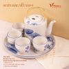  Cream - Tea Set 1L (4 pax) - Bộ bình trà 1L Duyên Dáng Việt Nam 4 (Bonjour collection) - Không hộp 