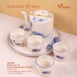  Cream - Tea Set 1L (4 pax) - Bộ bình trà 1L Duyên Dáng Việt Nam 3 (Bonjour collection) - Không hộp 