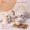  Cream - Tea Set 1L (6 pax) - Bộ bình trà 1L Sắc Màu Thôn Quê 1 (Le Coq collection) - Không hộp 