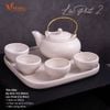  Blanche - Tea Set 350ml (4 pax) - Bộ bình trà 350ml lộc phát 2 - Không hộp 