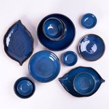  Saphir - Family Set 10pcs - Bộ bàn ăn 4 người xanh viền nâu (10 món) 