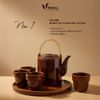  Kaffa - Tea Set 1L (4 pax) - Bộ bình trà 1L màu nâu 1 - Không hộp 