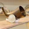  Ancient - Décor Horn Speaker - Loa gốm nâu đồng + đế 