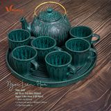  Lotus - Tea Set 550ml (6 pax) - Bộ bình trà 550ml Ngọc Liên Hoa 3 - Không hộp 