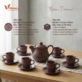  Ombré - Tea Set 750ml (6 pax) - Bộ bình trà sen 750ml Nâu Trầm 2 - Không hộp 