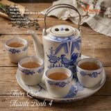  Cream - Tea Set 1L (4 pax) - Bộ bình trà 1L Thôn Quê Thanh Bình 4 (Le Coq collection) - Không hộp 