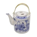  Cream - Teapot 1 lít - Bình trà 1 lít màu kem "Chợ Quê" 
