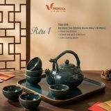  Seaweed - Tea Set 500ml (6 pax) - Bộ bình trà 500ml xanh rêu 1 - Không hộp 