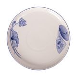  Cream - Round Plate 28cm - Dĩa tròn vành 28cm The Nón Lá (Bonjour Vietnam collection) 