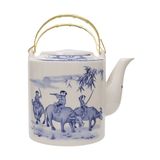  Cream - Teapot 1 lít - Bình trà 1 lít màu kem "Mục Đồng" 