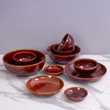  Kaffa - Family Set 10pcs - Bộ bàn ăn 4 người màu nâu (10 món) 