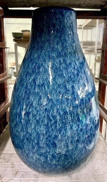  Vase 51cm - Bình bông cao 51cm xanh dương phun bơ 