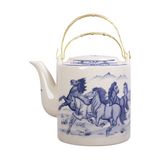  Cream - Teapot 1 lít - Bình trà 1 lít màu kem "Mã Đáo Thành Công" 