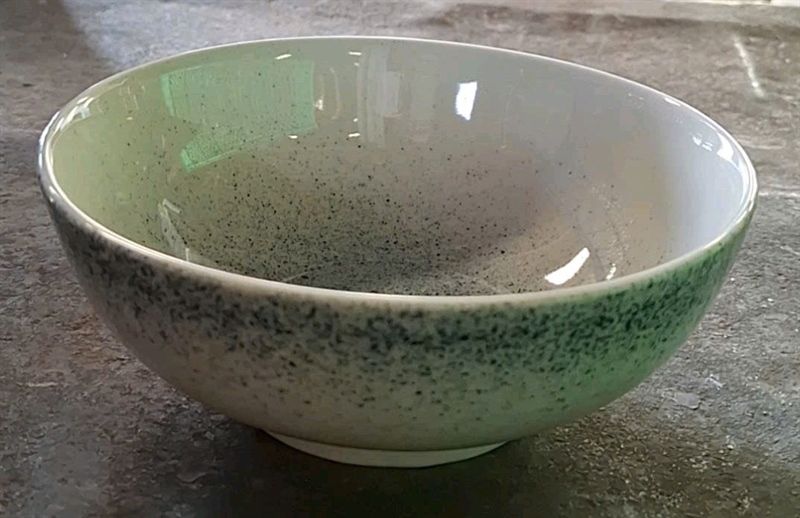  Cream - Round Bowl 16cm - Tô tròn 16cm màu kem phun lòng đen 