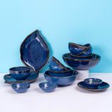  Saphir - Family Set 14pcs - Bộ bàn ăn 6 người xanh viền nâu (14 món) 