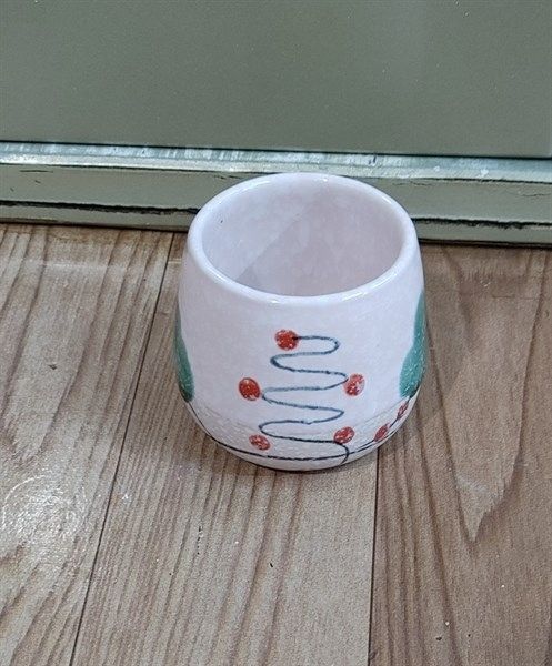  Cup 6cm - Ly 6cm màu hồng phun vẽ lá (Leaf Dance collection) 