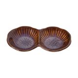  Ombré - 2-compartment Sauce Dish 15.5 x 9cm - Chén chấm sen 2 ngăn 15.5 x 9cm nâu trầm 