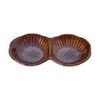  Ombré - 2-compartment Sauce Dish 15.5 x 9cm - Chén chấm sen 2 ngăn 15.5 x 9cm nâu trầm 