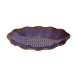  Ombré - Oval Plate 40 x 21.5cm - Dĩa oval dúng cánh sen 40 x 21.5cm nâu trầm 