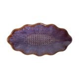  Ombré - Oval Plate 40 x 21.5cm - Dĩa oval dúng cánh sen 40 x 21.5cm nâu trầm 