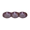  Ombré - 3-compartment Sauce Dish 23 x 9cm - Chén chấm sen 3 ngăn 23 x 9cm nâu trầm 
