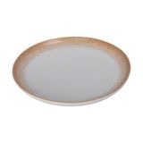  Ariel - Round Plate 28cm - Dĩa tròn vành 28cm xanh ngọc viền nâu (matte) (Sandy collection) 