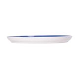  Blanche - Round Plate 28cm - Dĩa tròn vành 28cm lộc phát vành xanh dương lòng trắng 