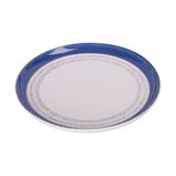  Blanche - Round Plate 28cm - Dĩa tròn vành 28cm lộc phát vành xanh dương lòng trắng 