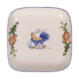  Cream - Square Coup Plate 14cm - Dĩa vuông 14cm Sắc Màu Thôn Quê (Le Coq collection) 