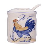  Cream - Condiment Pot w/ Lid 6.7 x 7cm - Hũ gia vị 6.7 x 7cm Sắc Màu Thôn Quê (Le Coq collection) 