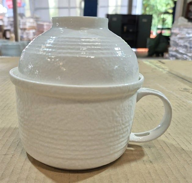  Blanche Neige - Bowl w/ Lid 13cm - Thố có nắp có quai 13cm tuyết trắng bóng 