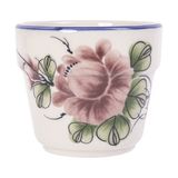  Cream - Tea Cup 140ml - Ly trà đứng 140ml màu kem hoa mẫu đơn hồng (Peony collection) 