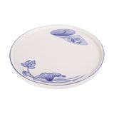  Cream - Round Flat Plate 26cm - Dĩa tròn vành đứng 26cm The Nón Lá (Bonjour Vietnam collection) 