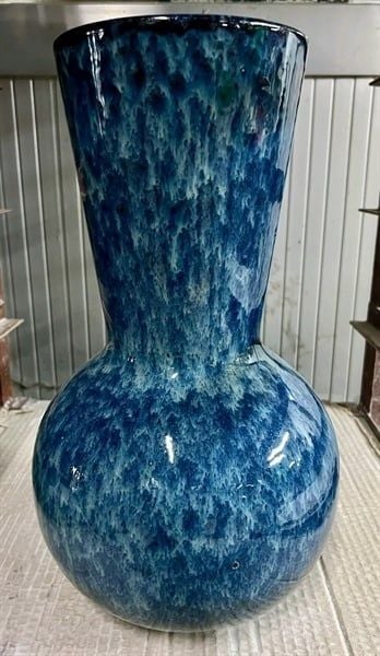 Vase 40cm - Bình bầu cao 40cm xanh dương phun bơ 