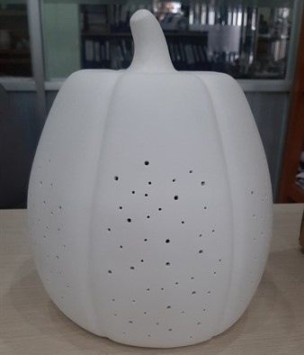  Décor - Lampshade 27 x 23.5cm - Chụp đèn hình trái bí 27 x 23.5cm màu trắng (WEST ELM) 