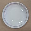 Cream - Round Coupe Plate 16cm - Dĩa ảo 16cm màu kem bắt chỉ màu đỏ