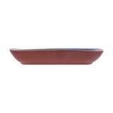  Terracotta - Square Coup Plate 28cm - Dĩa vuông 28cm tử sa phun xanh ngọc bích 