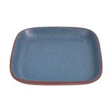  Terracotta - Square Coup Plate 28cm - Dĩa vuông 28cm tử sa phun xanh ngọc bích 
