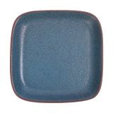  Terracotta - Square Coup Plate 28cm - Dĩa vuông 28cm tử sa phun xanh ngọc bích 