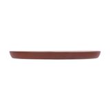  Terracotta - Round Flat Plate 22cm - Dĩa tròn vành đứng 22cm tử sa tráng lòng kem 