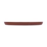  Terracotta - Round Flat Plate 26cm - Dĩa tròn vành đứng 26cm tử sa tráng lòng kem 