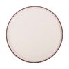  Terracotta - Round Flat Plate 26cm - Dĩa tròn vành đứng 26cm tử sa phun lòng trắng 