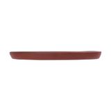  Terracotta - Round Flat Plate 22cm - Dĩa tròn vành đứng 22cm tử sa phun xanh ngọc bích 