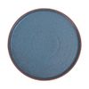 Terracotta - Round Flat Plate 30cm - Dĩa tròn vành đứng 30cm tử sa phun xanh ngọc bích