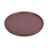  Terracotta - Round Flat Plate 26cm - Dĩa tròn vành đứng 26cm tử sa phun kem tàn ong 