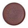Terracotta - Round Plate w/ Slant Rim 26cm - Dĩa tròn vành nghiêng 26cm tử sa phun kem