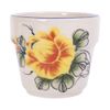 Cream - Tea Cup 140ml - Ly trà đứng 140ml màu kem hoa mẫu đơn vàng (Peony collection)