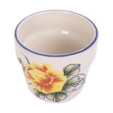  Cream - Tea Cup 140ml - Ly trà đứng 140ml màu kem hoa mẫu đơn vàng (Peony collection) 