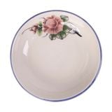  Cream - Sauce Dish 9.5 x 2cm - Chén chấm 9.5 x 2cm màu kem hoa mẫu đơn hồng (Peony collection) 