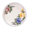 Cream - Round Coupe Plate 18cm - Dĩa ảo 18cm màu kem hoa mẫu đơn (Peony collection)